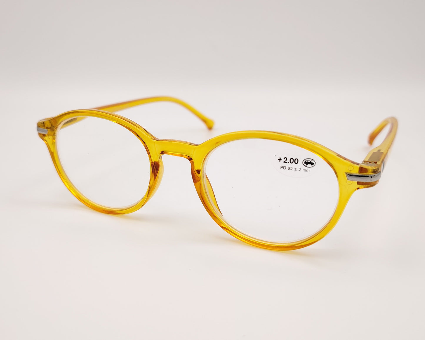gafas de lectura i need you tropic con montura translúcida color amarilla +2.00 dioptrías