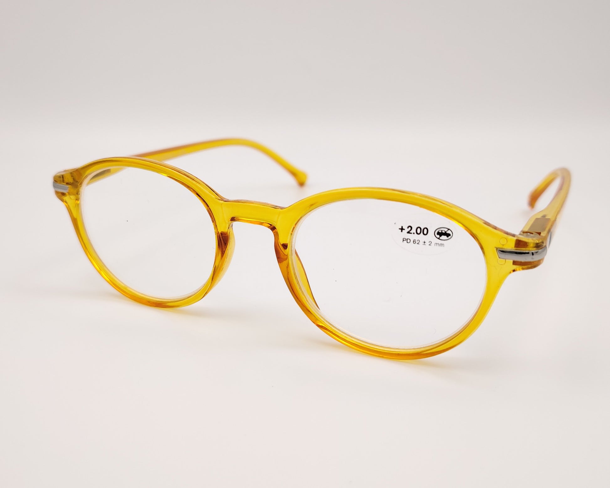 gafas de lectura i need you tropic con montura translúcida color amarilla +2.00 dioptrías