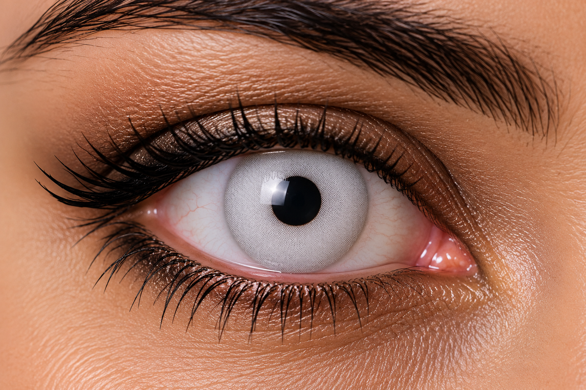 lentillas de fantasia para halloween de color blanco 