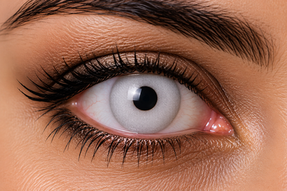 lentillas de fantasia para halloween de color blanco 