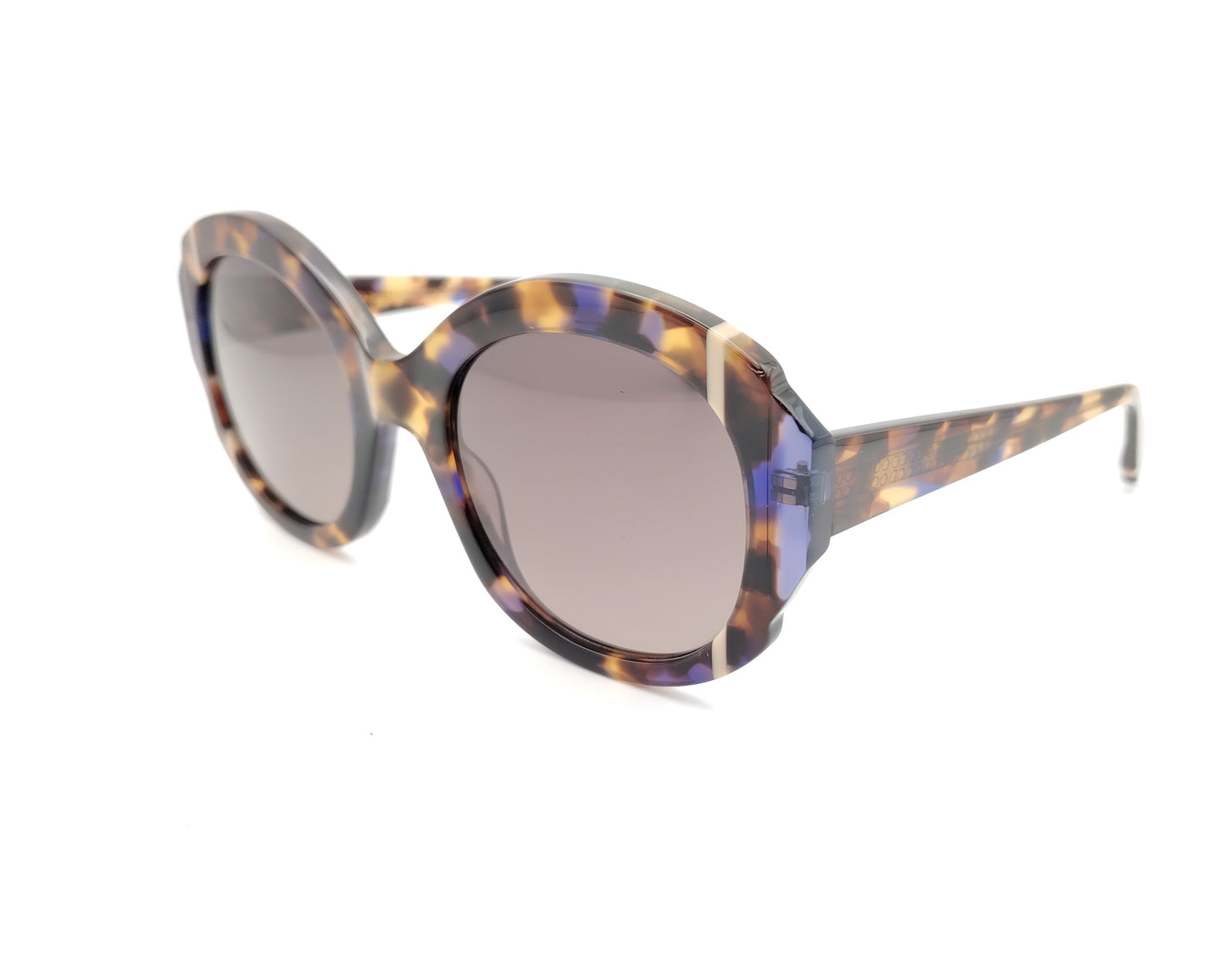 gafas de sol le parc murakami 02 oversize en carey multicolor con tonos miel, violeta y gris ahumado