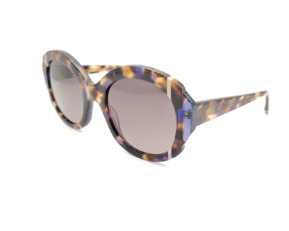 gafas de sol le parc murakami 02 oversize en carey multicolor con tonos miel, violeta y gris ahumado