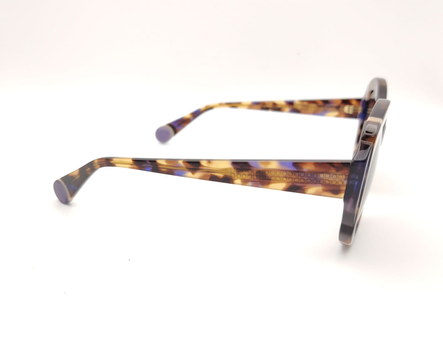 gafas de sol le parc murakami 02 oversize en carey multicolor con tonos miel, violeta y gris ahumado