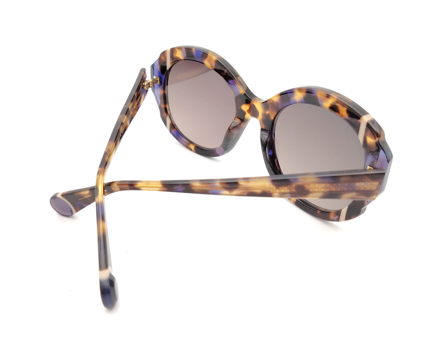 gafas de sol le parc murakami 02 oversize en carey multicolor con tonos miel, violeta y gris ahumado