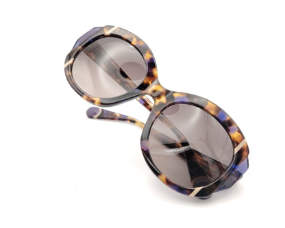gafas de sol le parc murakami 02 oversize en carey multicolor con tonos miel, violeta y gris ahumado