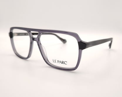gafas graduadas le parc de estilo aviador en acetato translúcido gris con doble puente