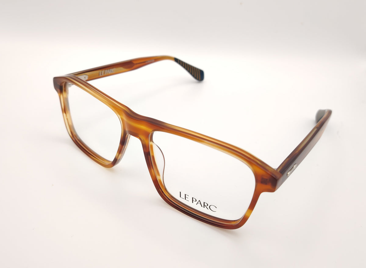 gafas graduadas le parc de forma cuadrada en acetato ámbar translúcido