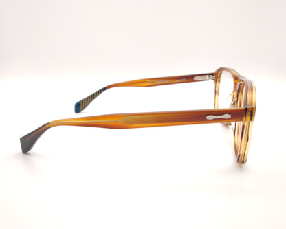 gafas graduadas le parc de forma cuadrada en acetato ámbar translúcido