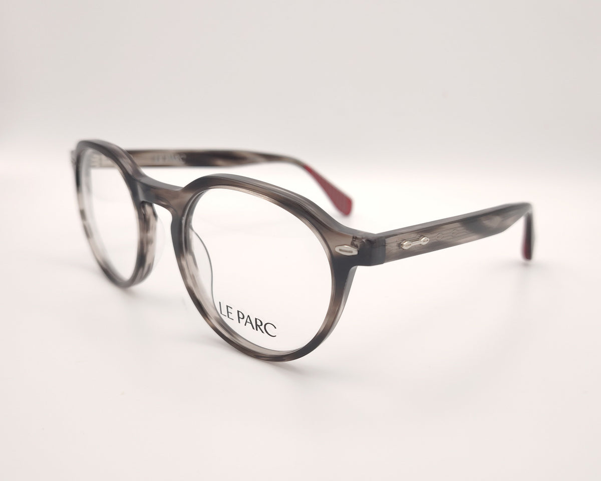 gafas graduadas le parc tange 01 redondas en acetato gris jaspeado 
