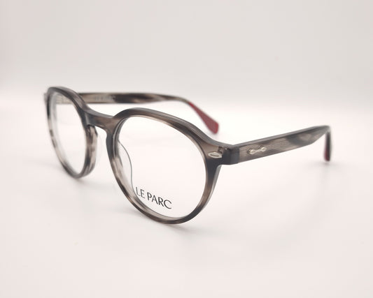 gafas graduadas le parc tange 01 redondas en acetato gris jaspeado 