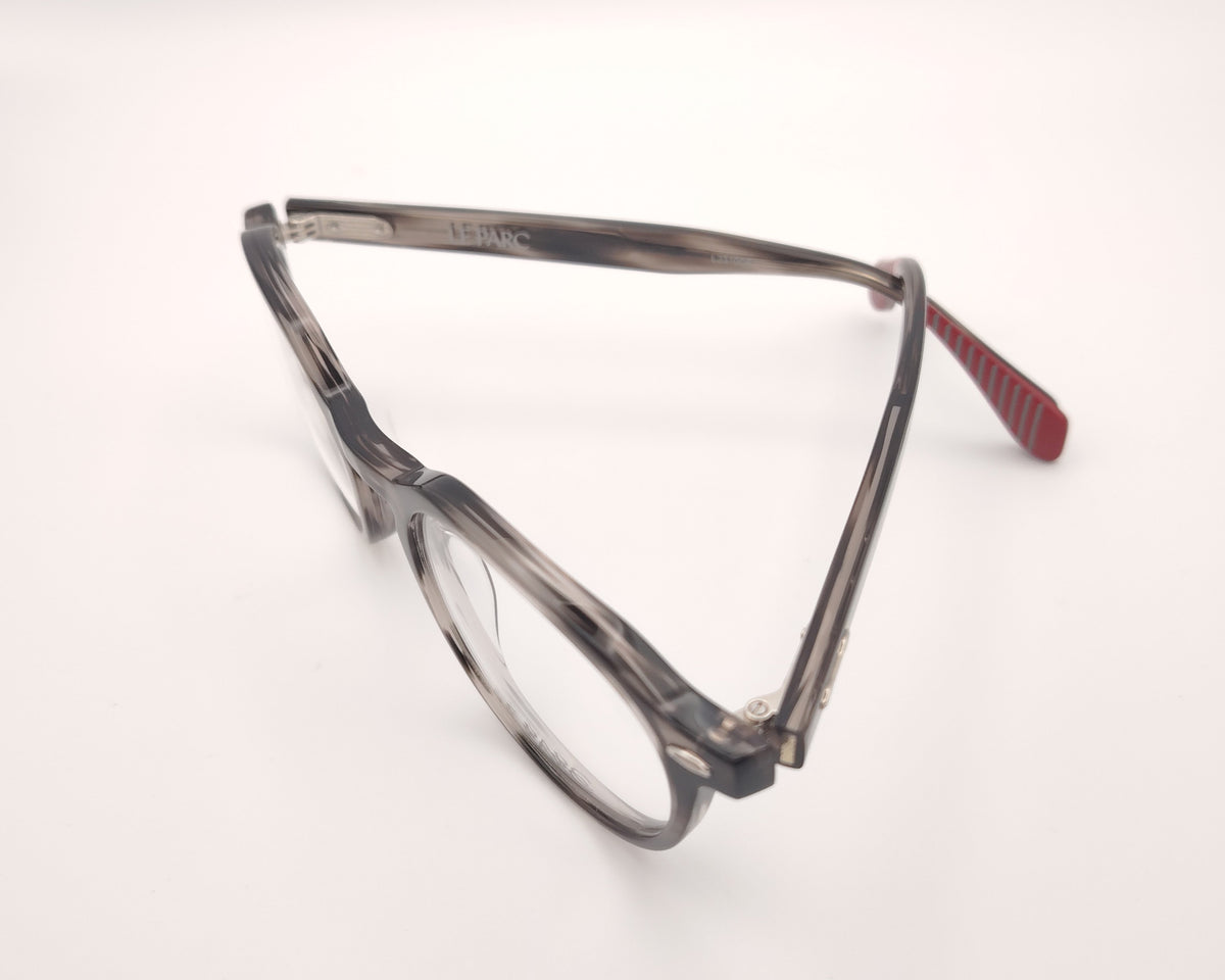 gafas graduadas le parc tange 01 redondas en acetato gris jaspeado 