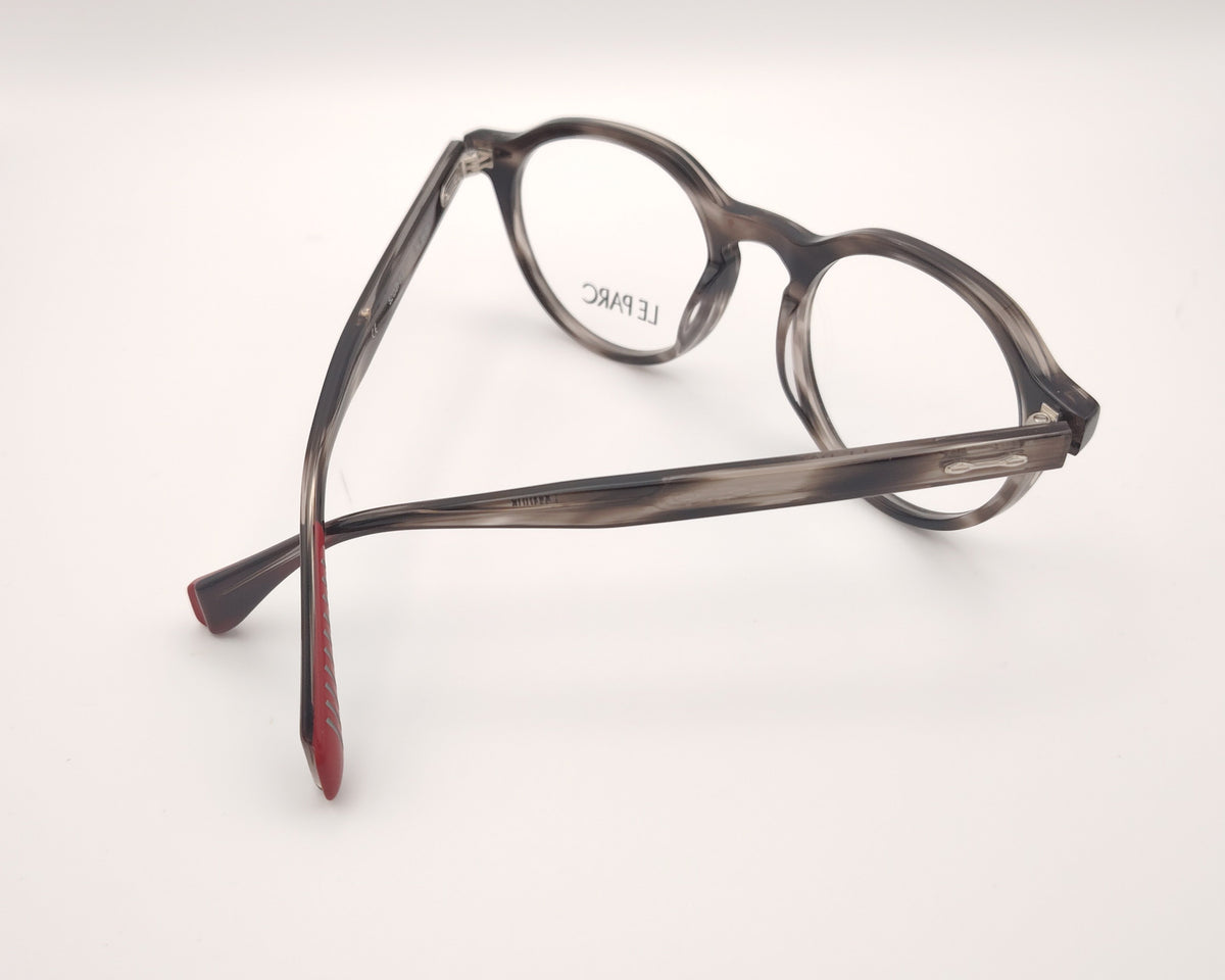 gafas graduadas le parc tange 01 redondas en acetato gris jaspeado 