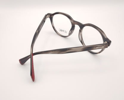 gafas graduadas le parc tange 01 redondas en acetato gris jaspeado 