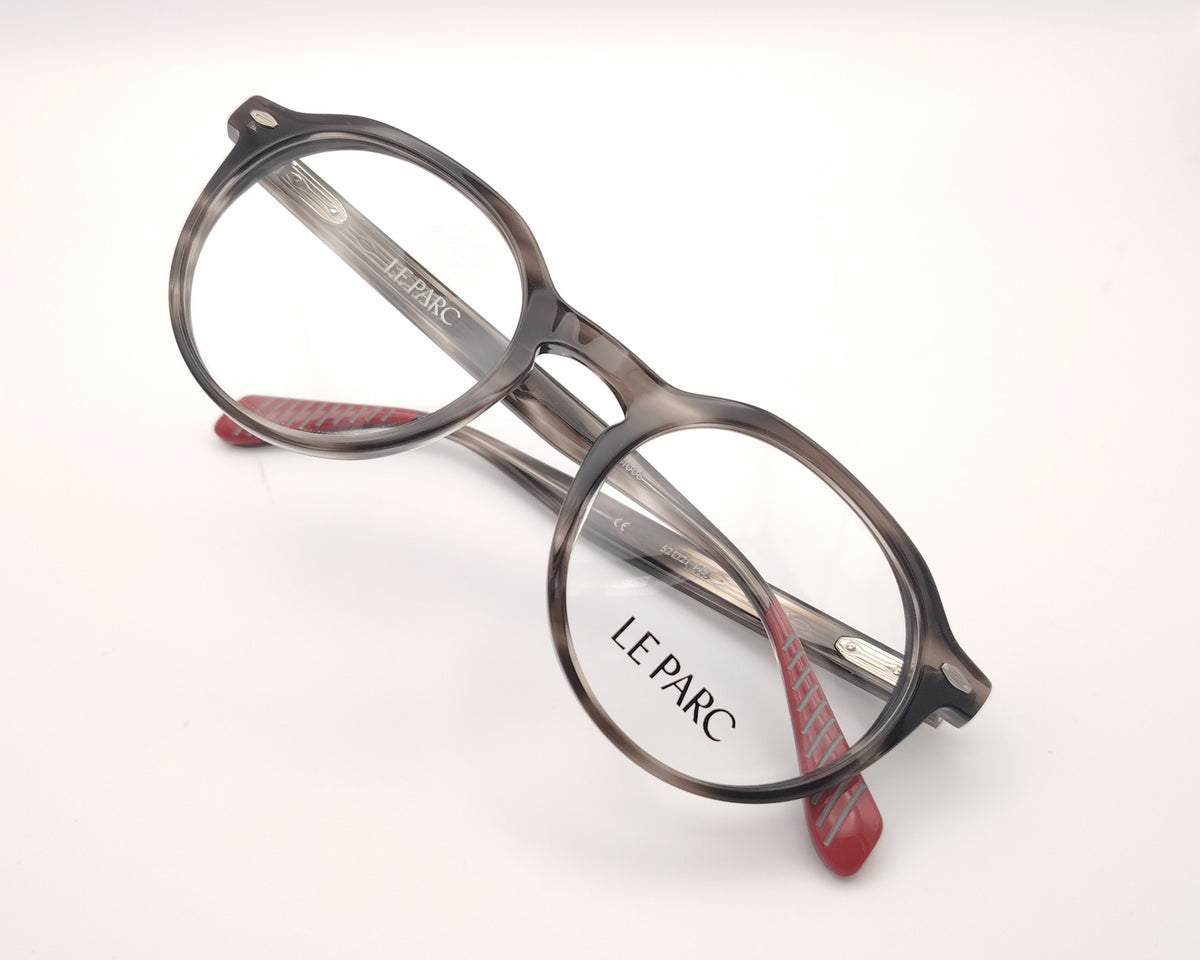 gafas graduadas le parc tange 01 redondas en acetato gris jaspeado 