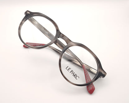 gafas graduadas le parc tange 01 redondas en acetato gris jaspeado 