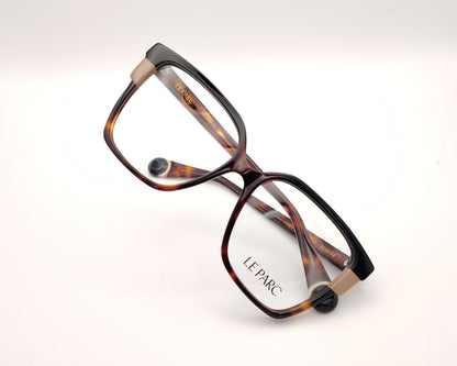 gafas le parc con montura carey y frontal negro con detalles nude