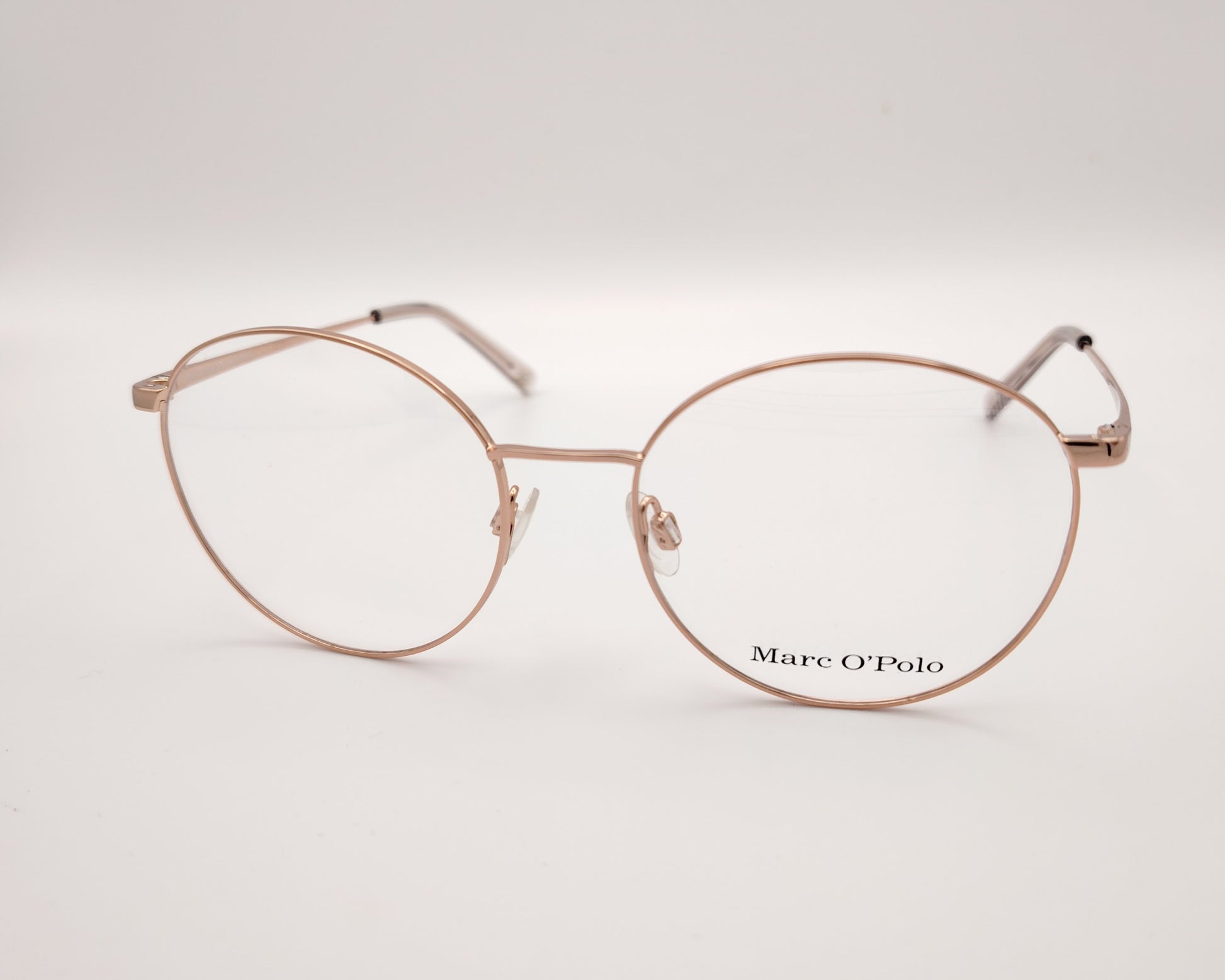 gafas redondas marc o polo de metal dorado rosa