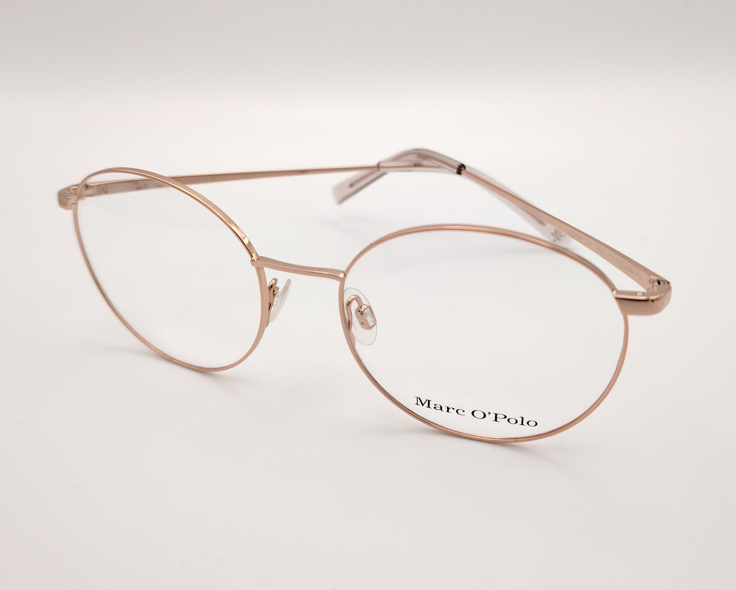 gafas redondas marc o polo de metal dorado rosa