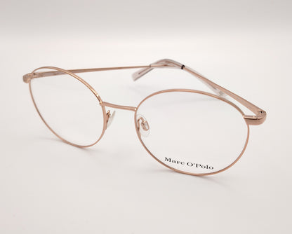 gafas redondas marc o polo de metal dorado rosa