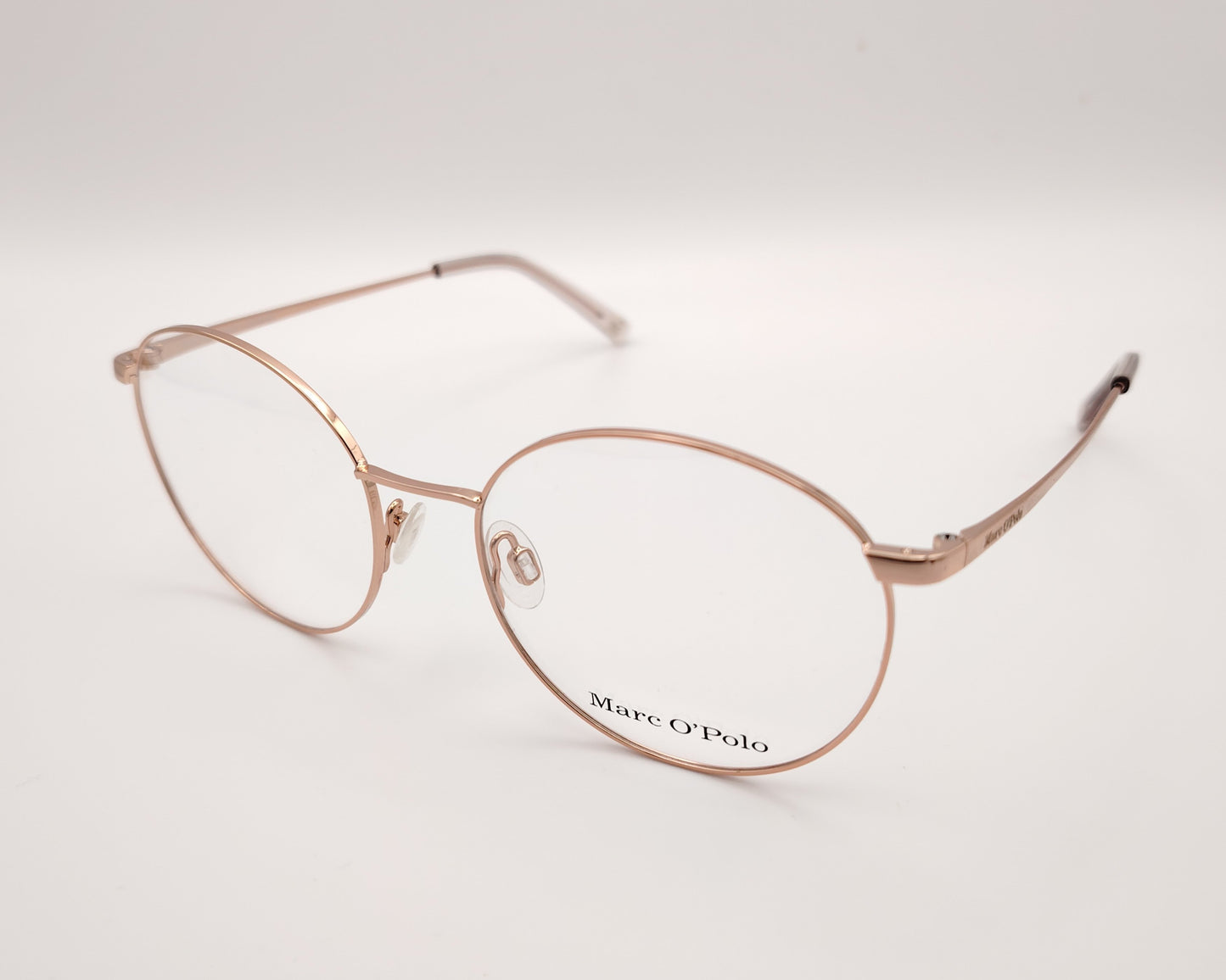 gafas redondas marc o polo de metal dorado rosa