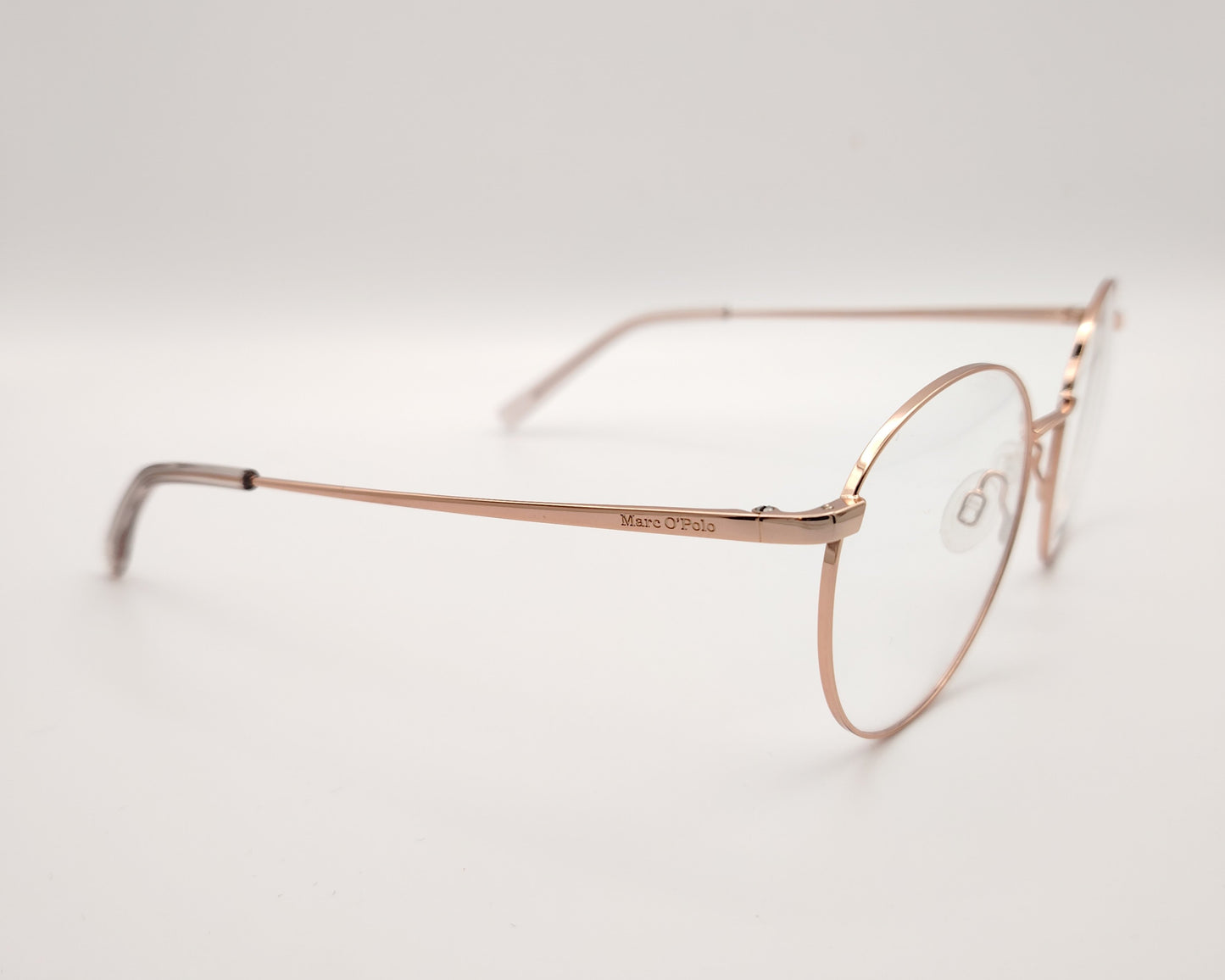 gafas redondas marc o polo de metal dorado rosa