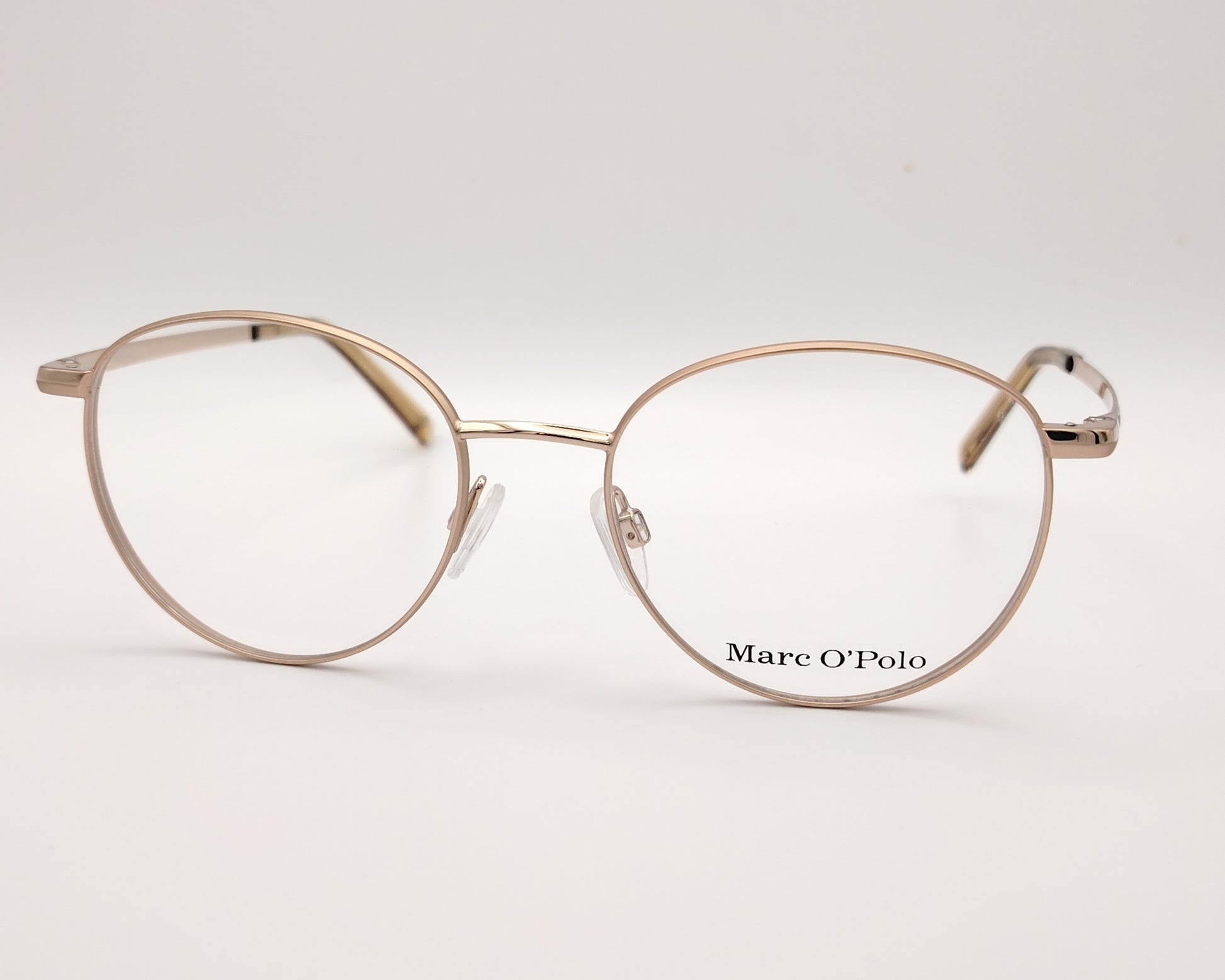 gafas marc o polo redondas de metal dorado claro