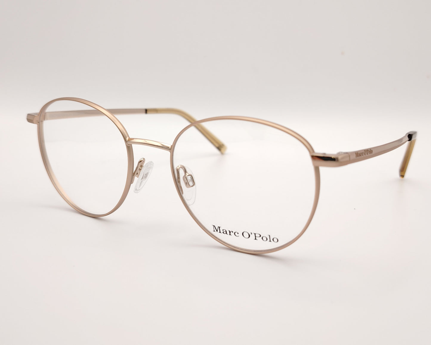 gafas marc o polo redondas de metal dorado claro