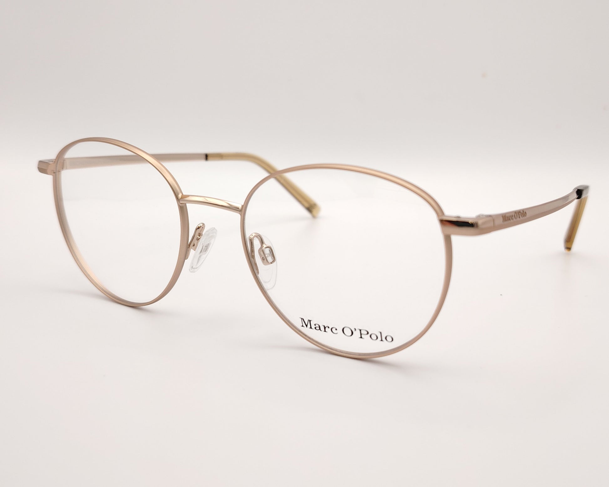 gafas marc o polo redondas de metal dorado claro