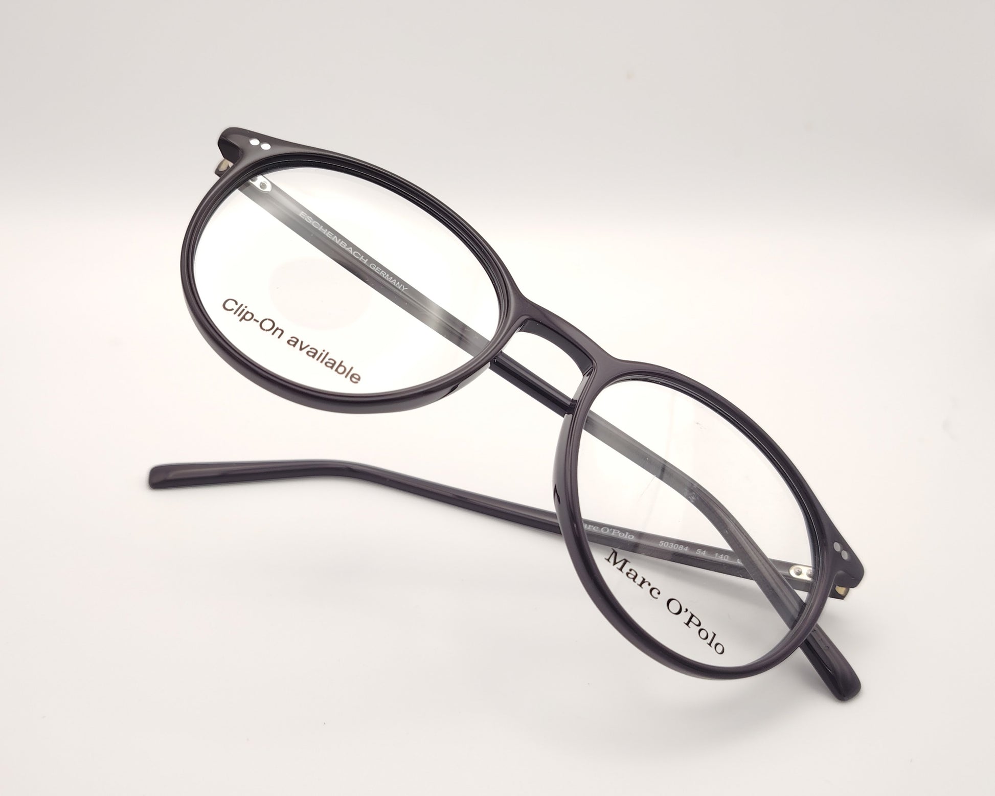 gafas graduadas marc o polo de forma redondeada en color berenjena