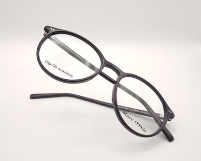 gafas graduadas marc o polo de forma redondeada en color berenjena
