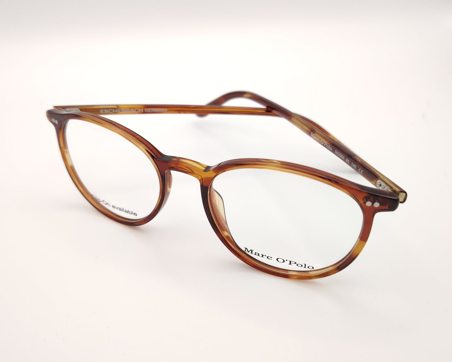 gafas redondas marc o polo de acetato fino en color habana