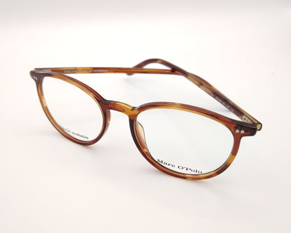 gafas redondas marc o polo de acetato fino en color habana