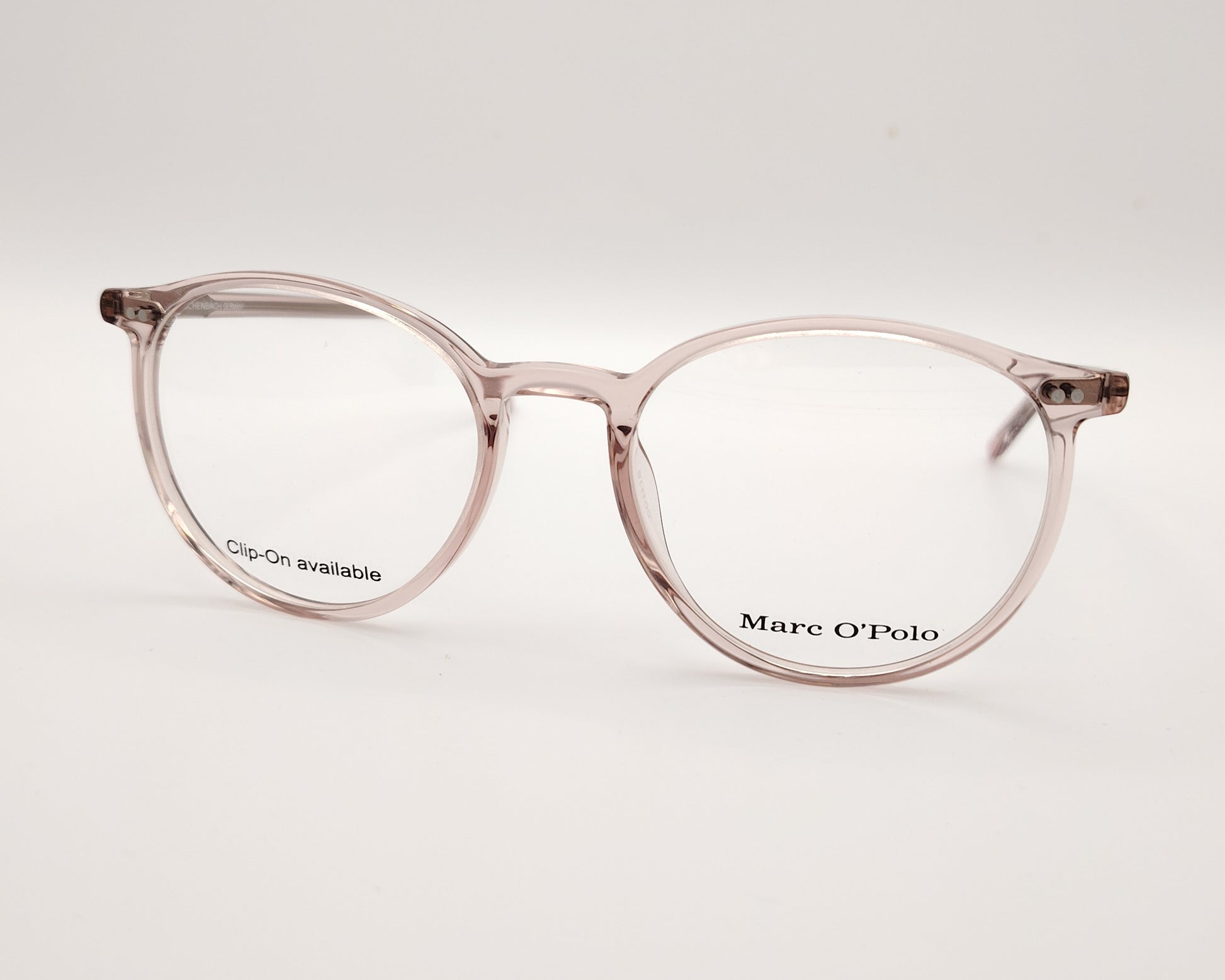 gafas redondas marc o'polo con diseño ligero y opción de clip-on