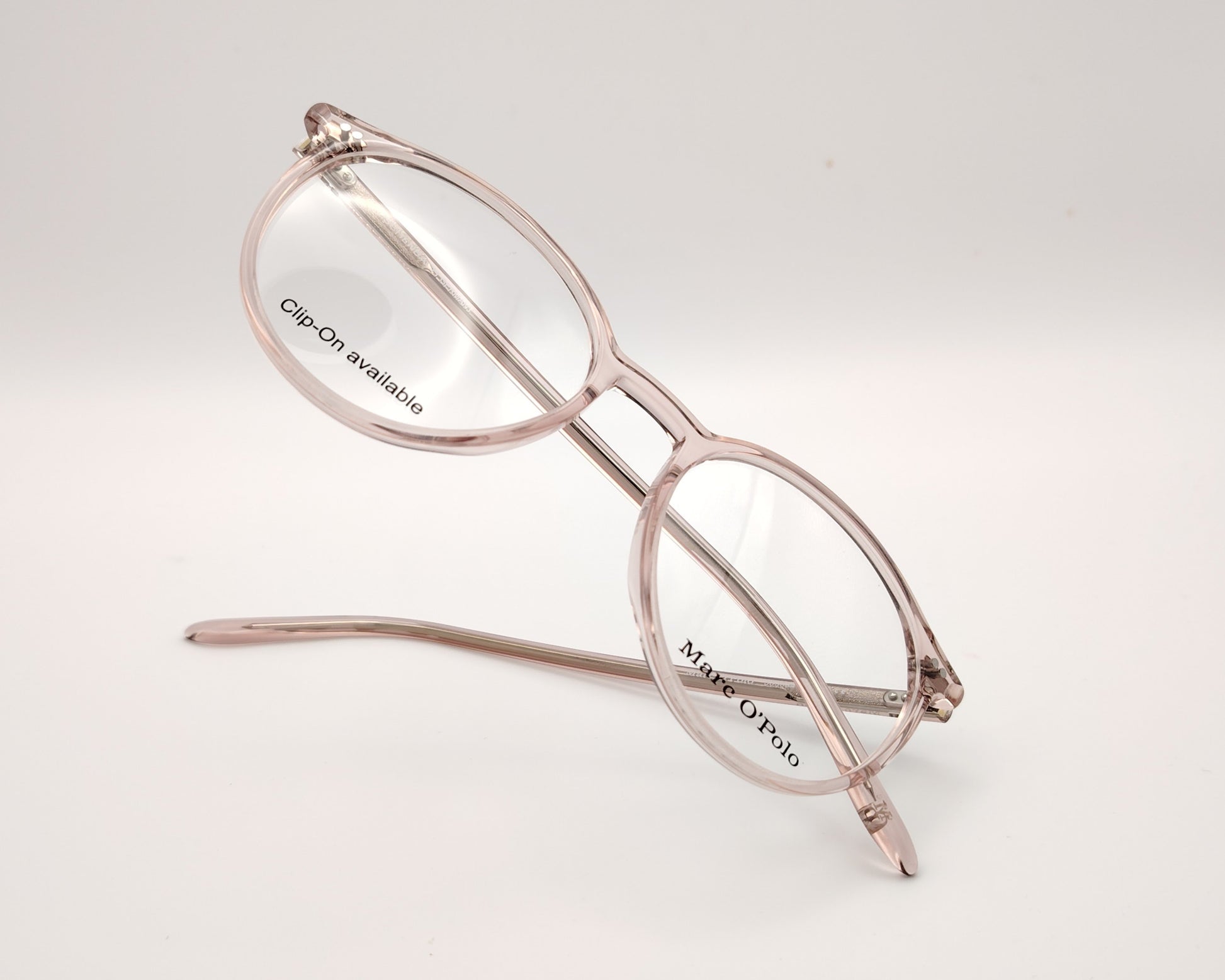 gafas redondas marc o'polo con diseño ligero y opción de clip-on