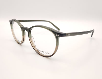 gafas redondas de acetato verde y marrón marc o'polo
