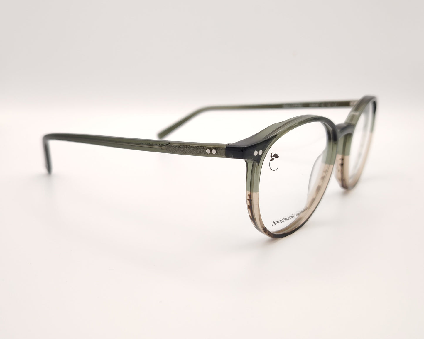 gafas redondas de acetato verde y marrón marc o'polo