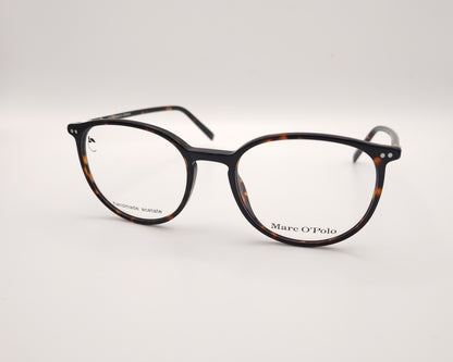 gafas marc o’polo redondas de acetato habana con varillas finas