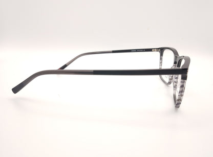 gafas graduadas morel de acetato en negro y gris carey con forma rectangular y varillas finas