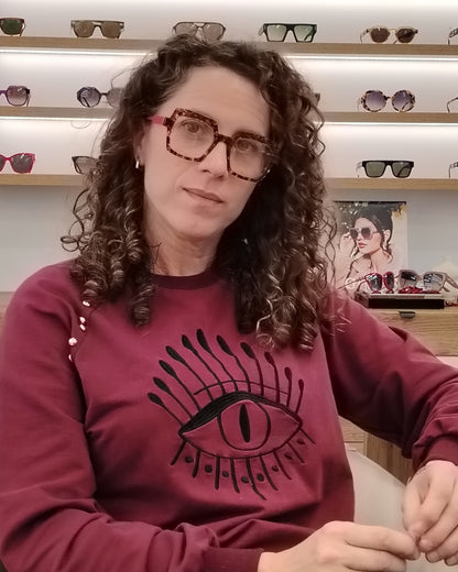 gafas graduadas de forma cuadrada en carey ámbar con varillas coral