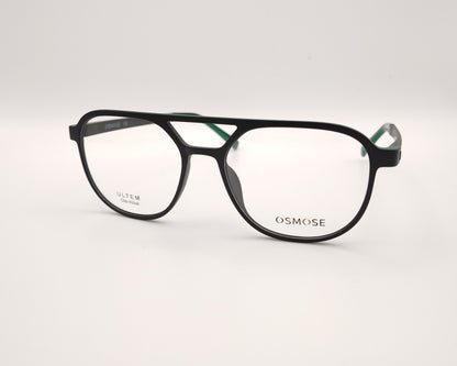 gafas graduadas negras con doble puente y clip solar intercambiable con lentes amarillas y oscuras polarizadas