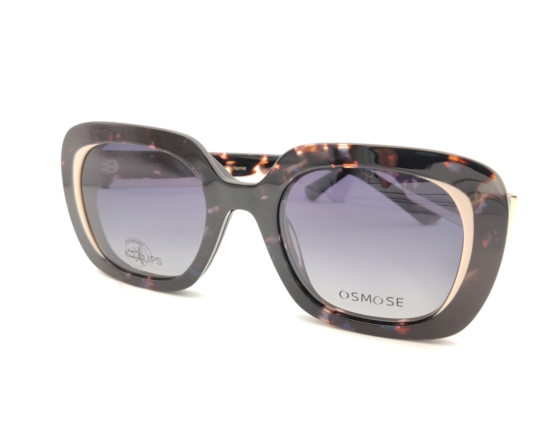 gafas osmose carey oscuro con doble clip on magnetico clip solar degradado y night drive amarillo