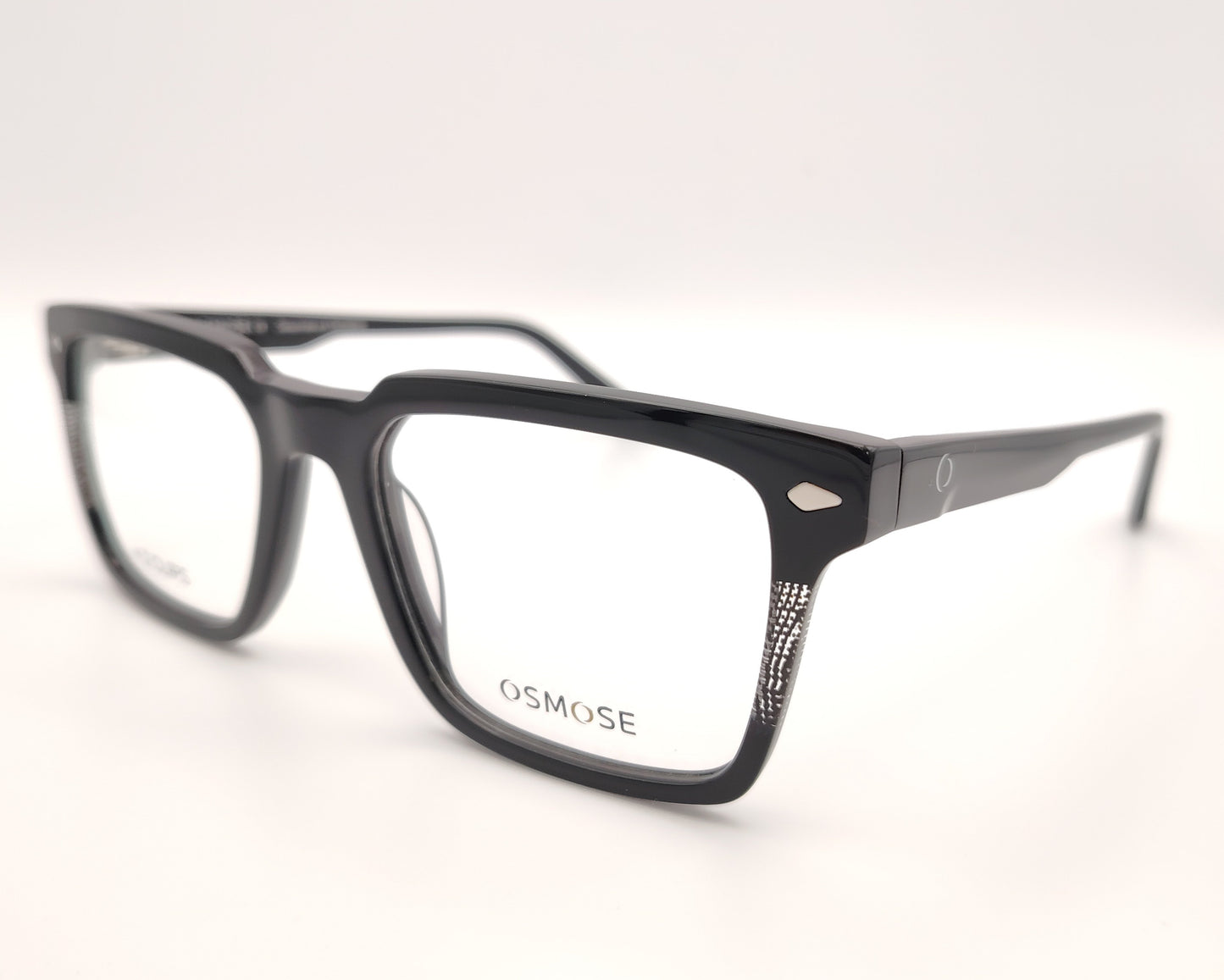 gafas osmose rectangulares negras con doble clip on magnetico clip solar oscuro y night drive amarillo