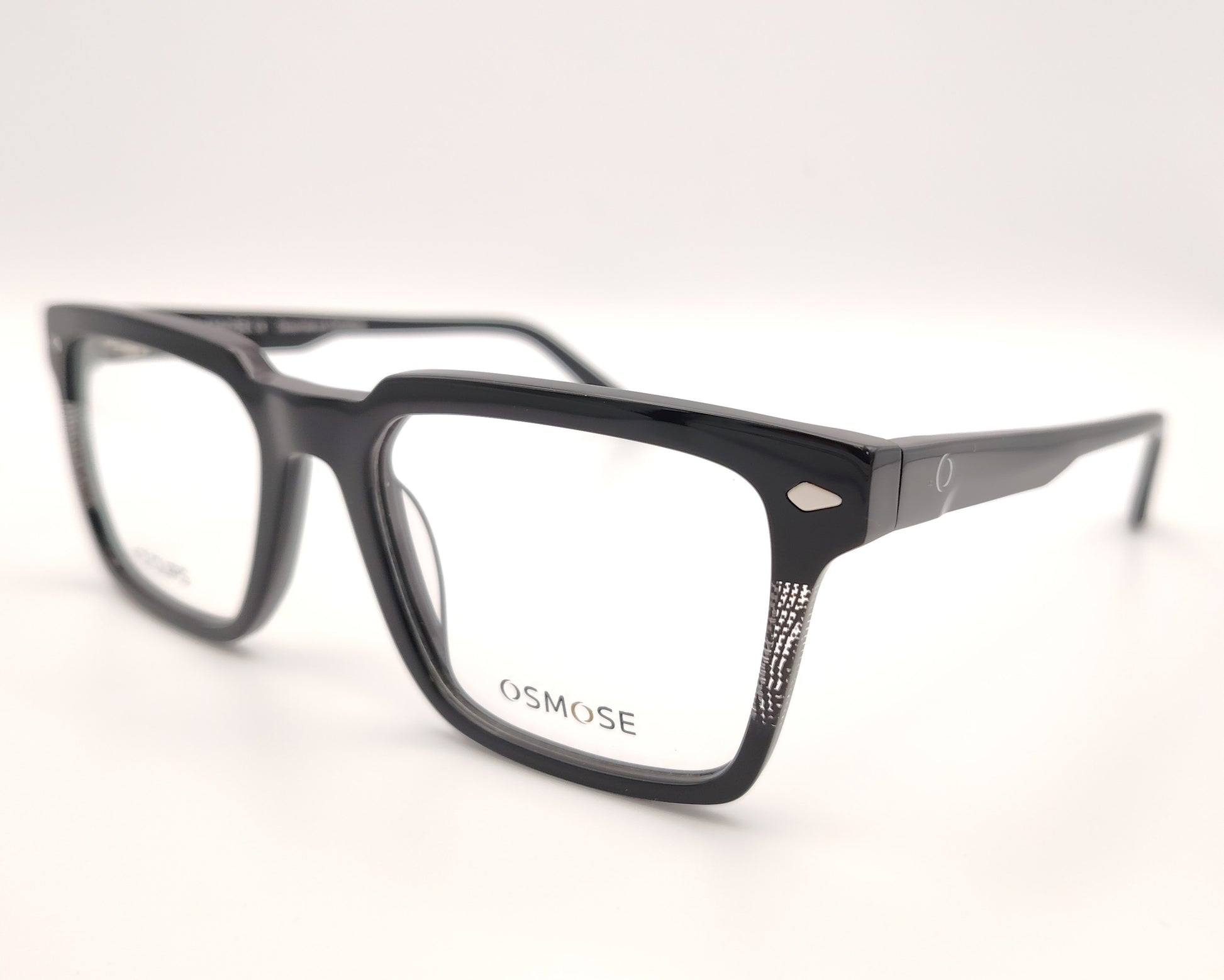 gafas osmose rectangulares negras con doble clip on magnetico clip solar oscuro y night drive amarillo