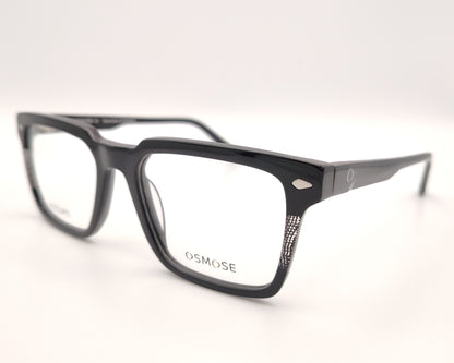 gafas osmose rectangulares negras con doble clip on magnetico clip solar oscuro y night drive amarillo