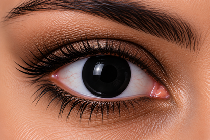 lentillas de fantasía semanales para halloween totalmente negras ojos de bruja