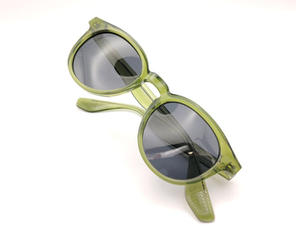 gafas de sol verdes acetato redondas polarizadas para caras pequeñas