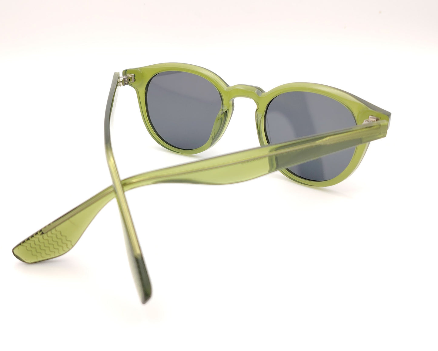gafas de sol verdes acetato redondas polarizadas para caras pequeñas