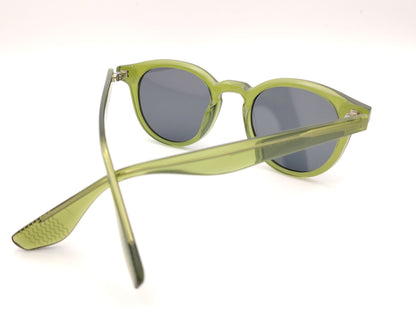 gafas de sol verdes acetato redondas polarizadas para caras pequeñas