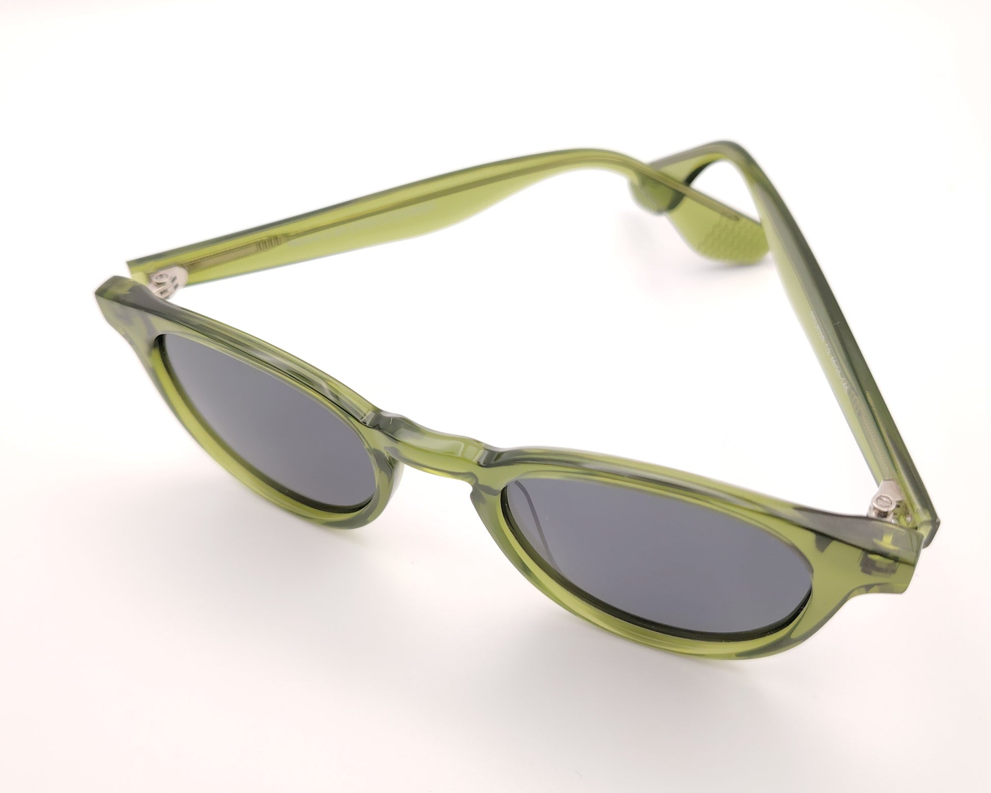 gafas de sol verdes acetato redondas polarizadas para caras pequeñas