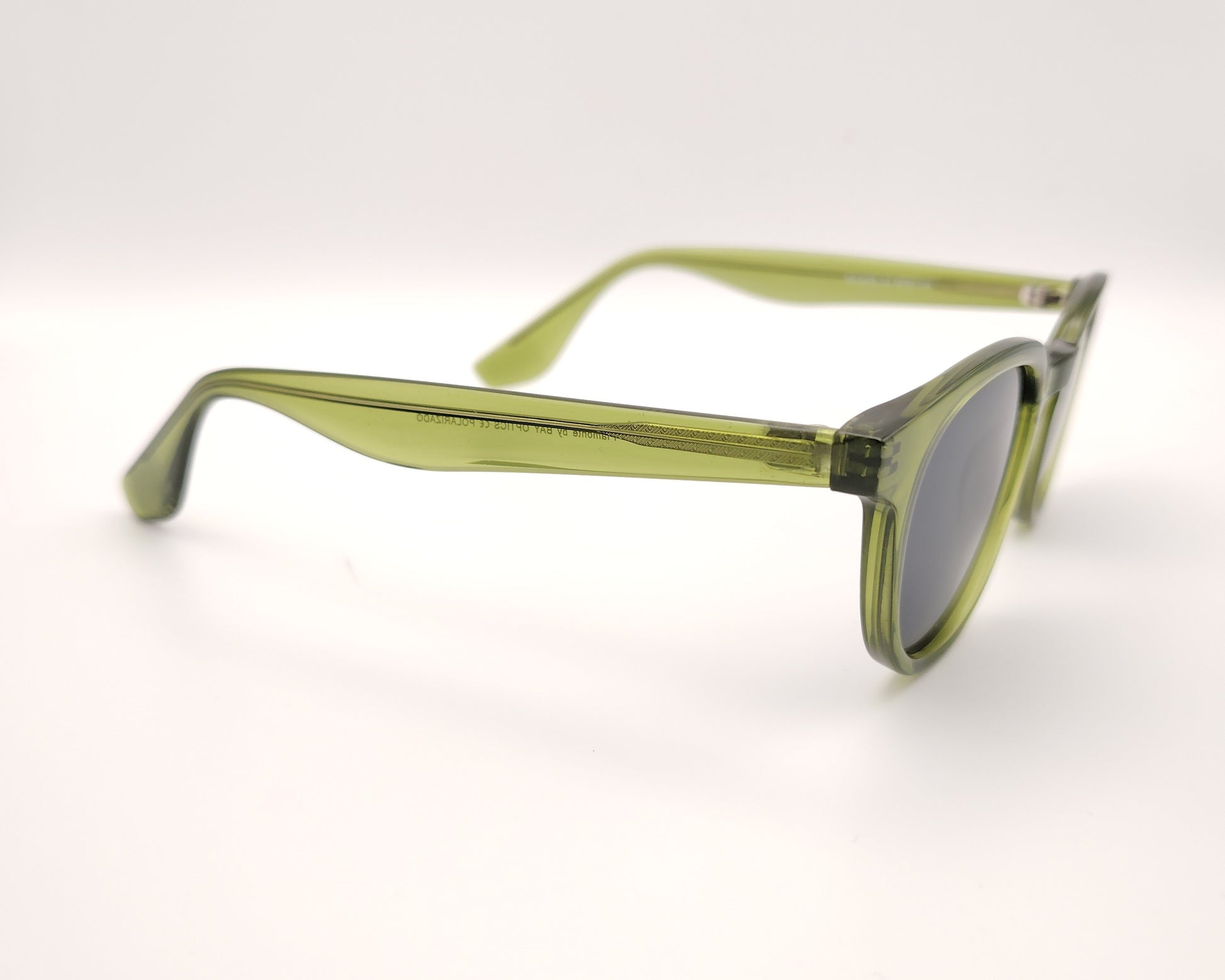 gafas de sol verdes acetato redondas polarizadas para caras pequeñas